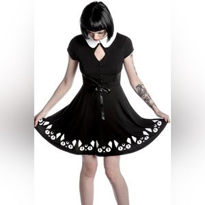 Killstar Wednesday Addams Sailor Moon Kitty Luna Skater Dress